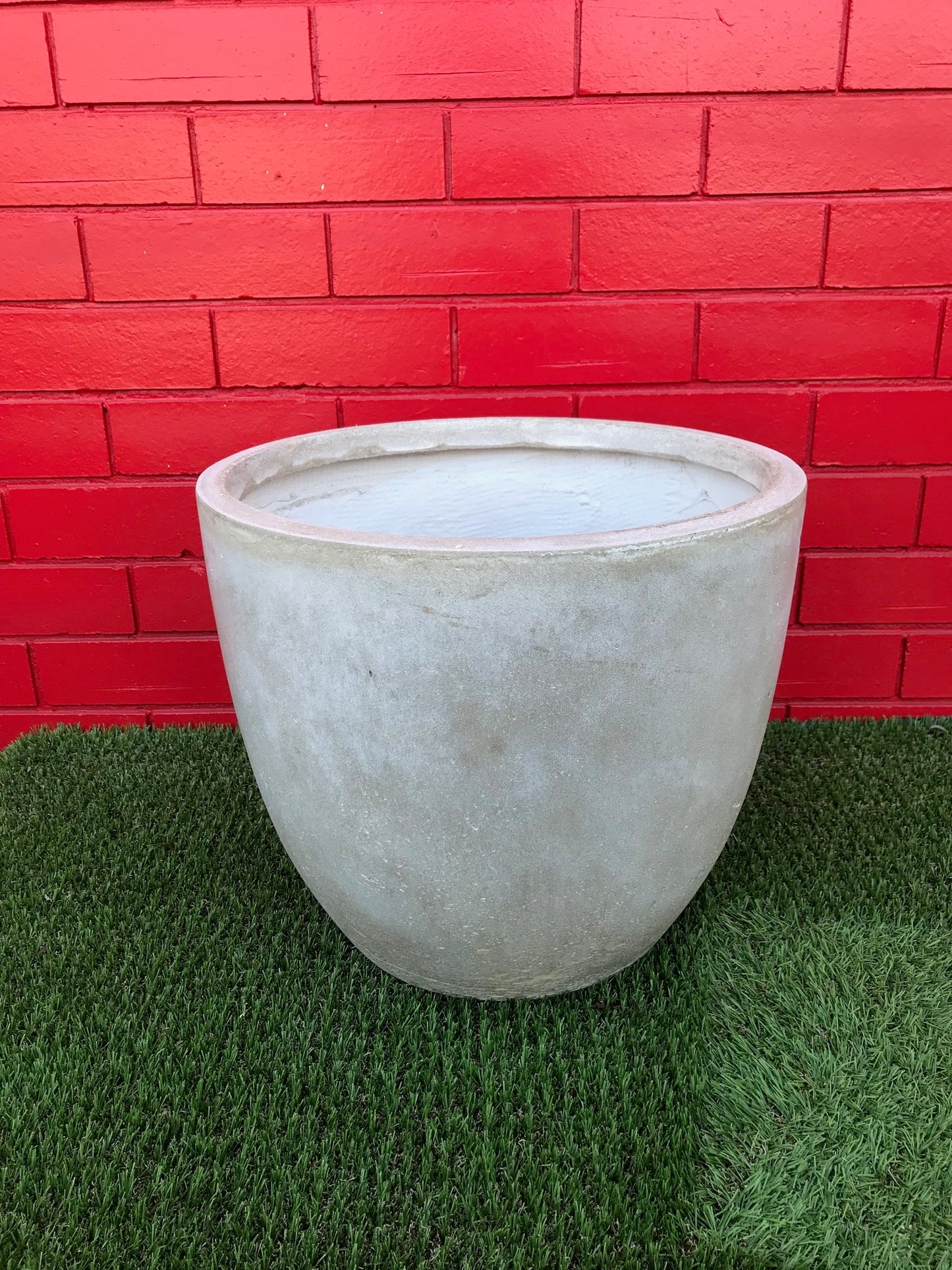Stone-Lite Egg Planter Pots - Limestone, Medium image
