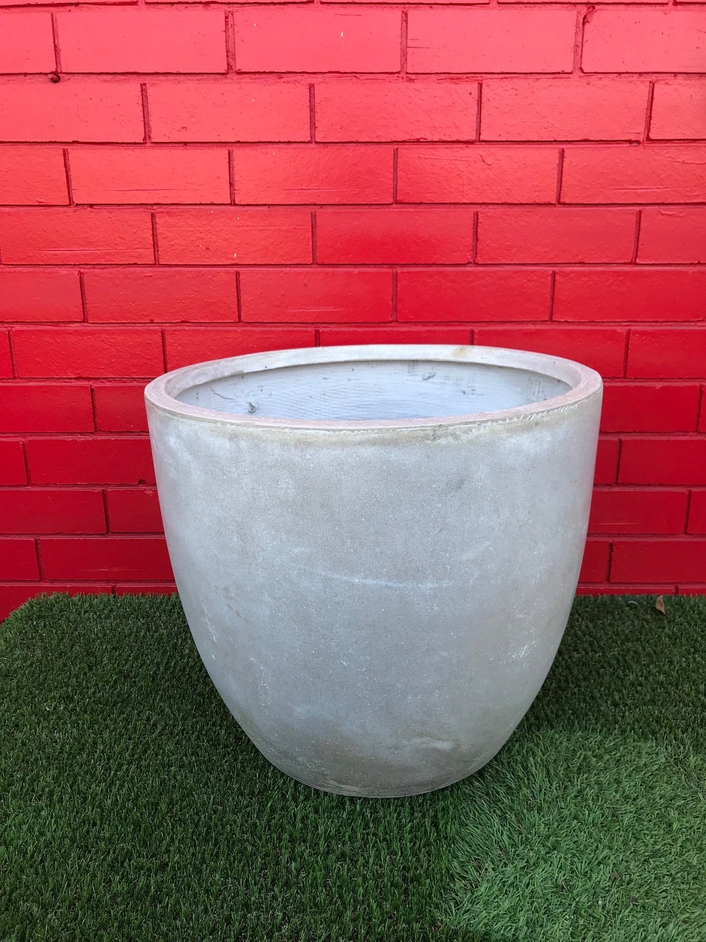 Stone-Lite Egg Planter Pots - Limestone, Large image