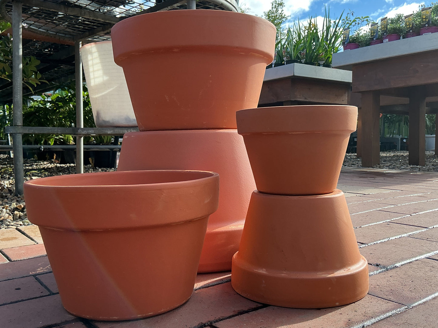 Italian Terracotta 'Vaso Basso' Squat Pots