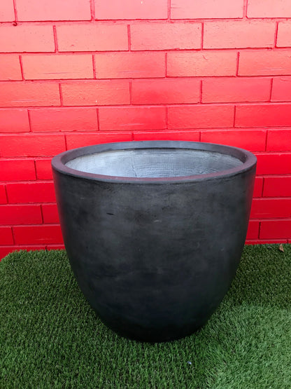 Stone-Lite Egg Planter Pots - Charcoal, Large image