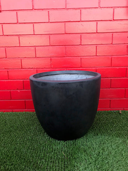 Stone-Lite Egg Planter Pots - Charcoal, Medium image