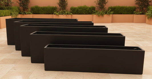 Lightweight Planter Trough Matt Black