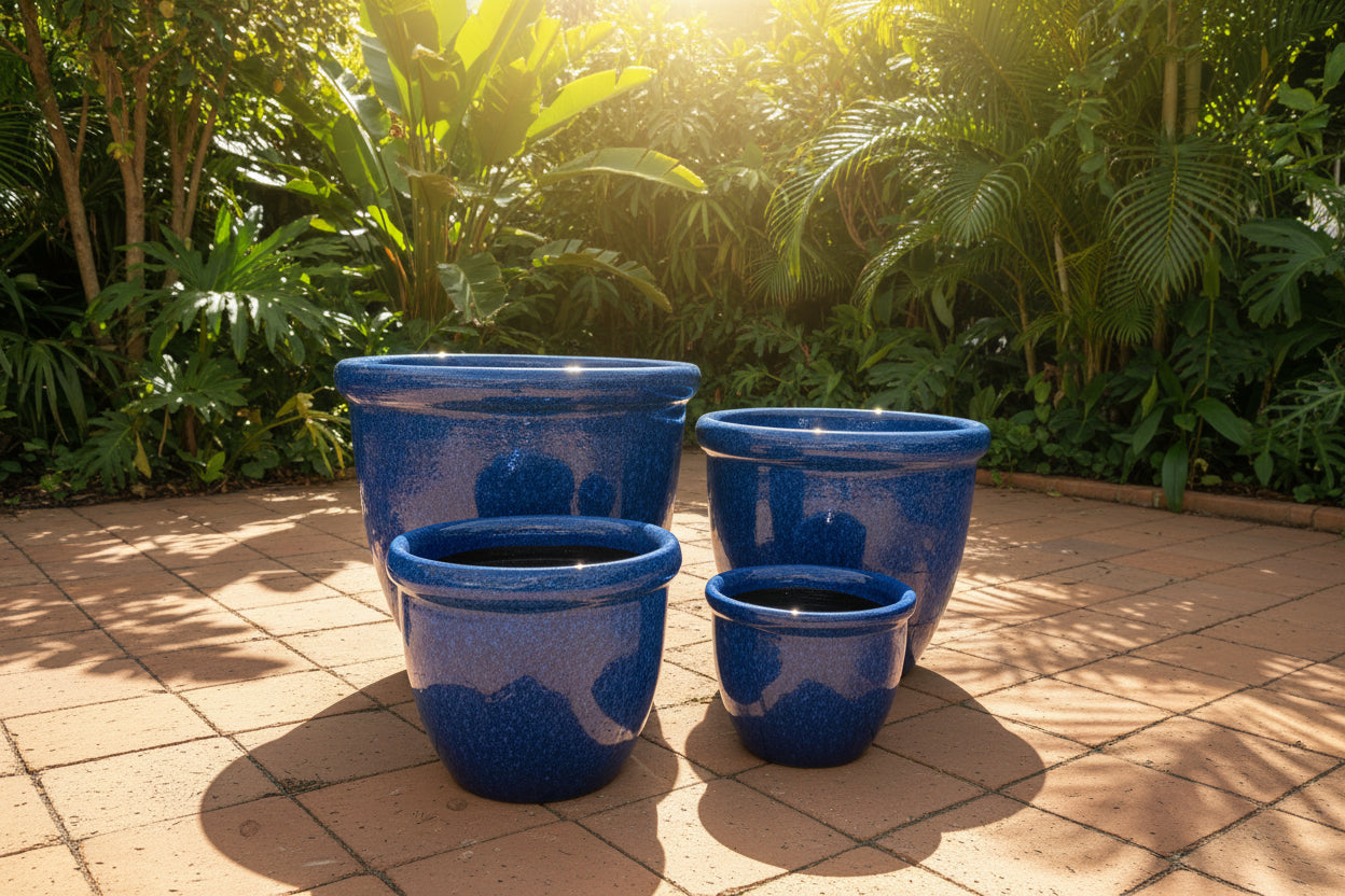 Gloss Juicy Blue Décor Pots