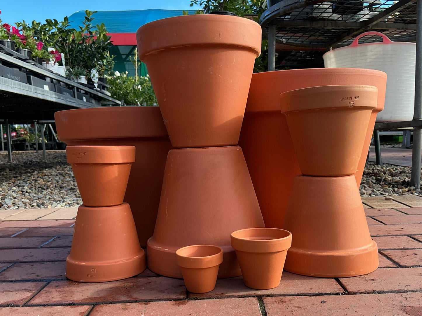 Italian Terracotta 'Vaso Standard' Pots