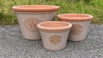 Country Garden Glazed Pots