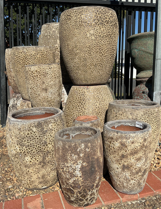 Atlantis Ivory Snakeskin Tall U Pot