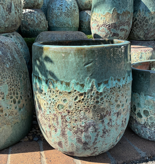 Atlantis Moss Dual Glaze Pot