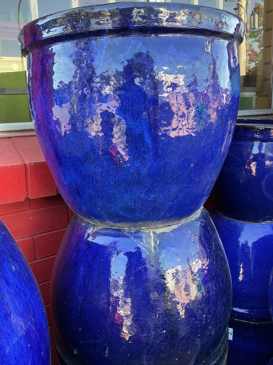 Deep Blue Round Pot