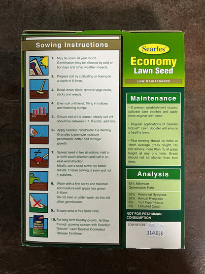 Searles Economy Lawn Seed 750g