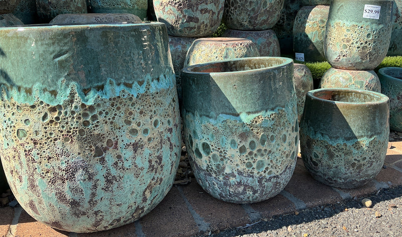Atlantis Moss Dual Glaze Pot