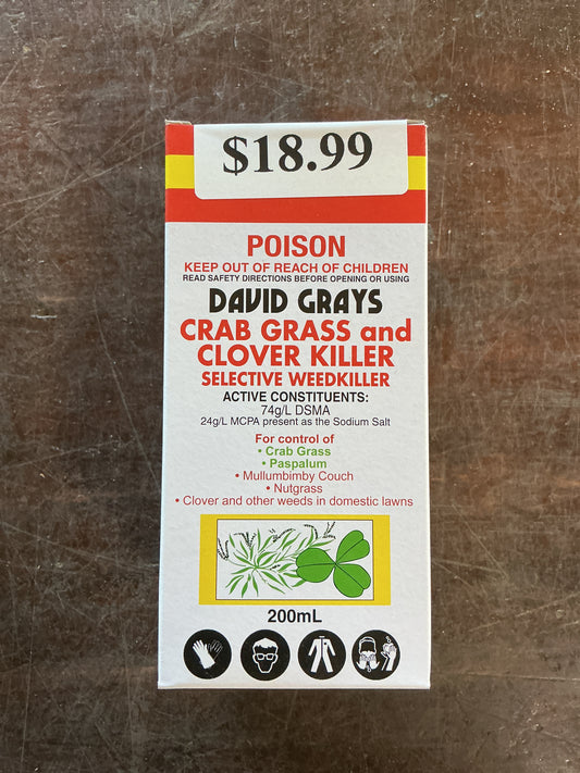 David Gray’s Crab Grass and Clover Killer 200mL
