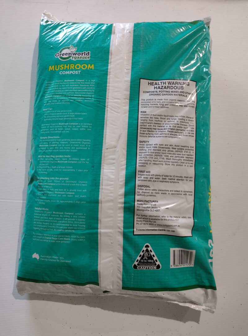 Greenworld Organics Mushroom Compost 25L - Image 2